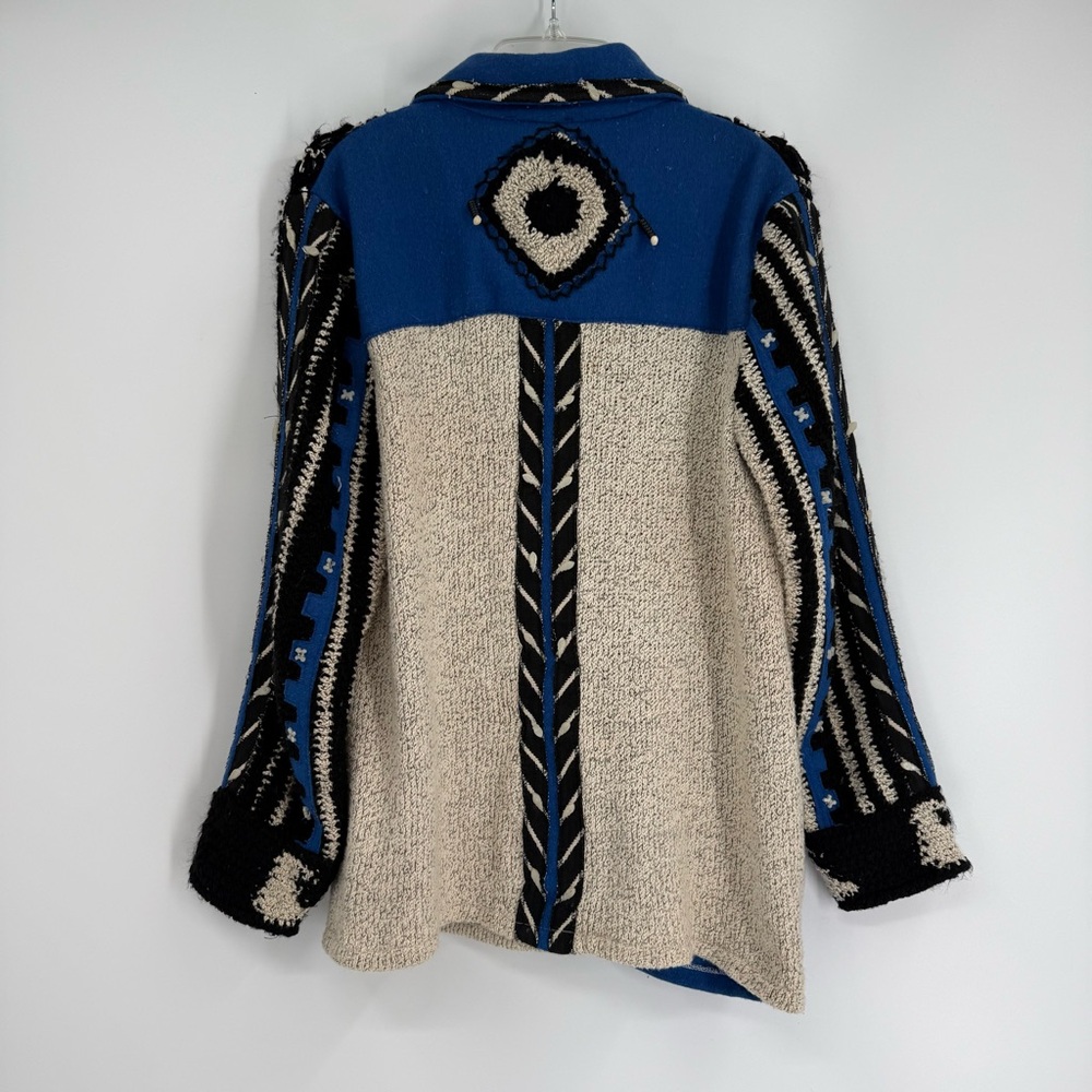 Sandy Starkman Women’s Patchwork Jacket Blue Butt… - image 8